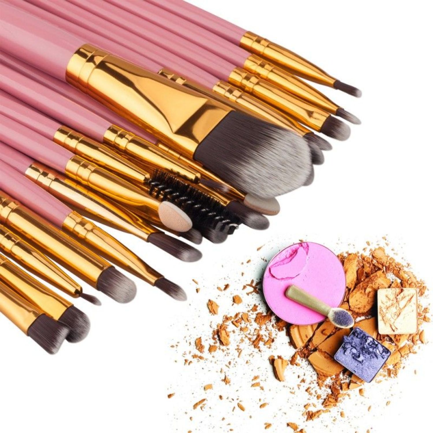 Professional Women Makeup Brush Set – Antibacterial Fibers, Ultra Soft Bristles With Travel Pouch Free Gift | Trending Beauty Essential. 