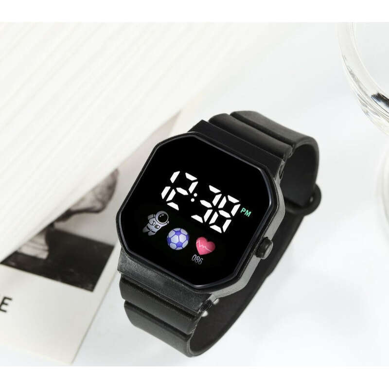 LED Large Screen Sports Fashionable And Simple Square Astronaut Watch, High-value Student Electronic Watch_voghion.com
