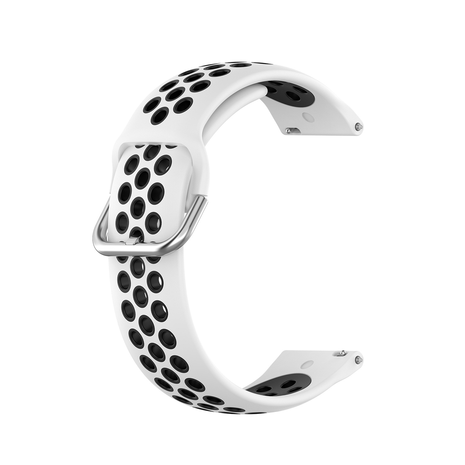 (New)For Samsung Galaxy Watch Active 2 44mm 20mm Perforated Breathable Sports Silicone Watch Band. 