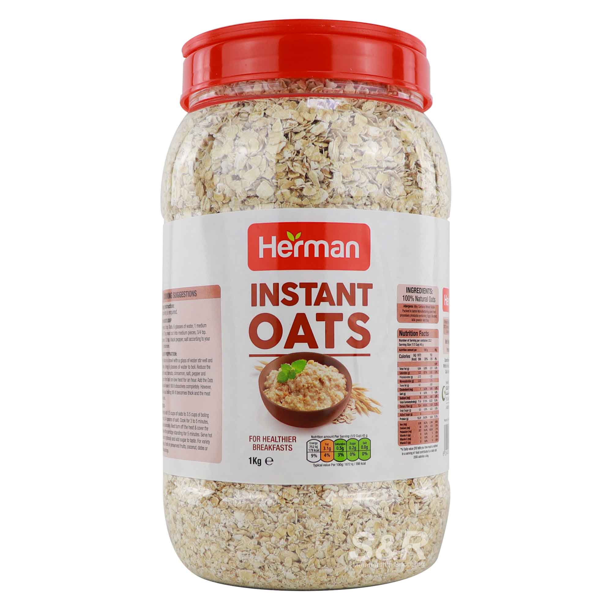 Herman Instant Oats (For Healthier Breakfast) 1Kg.. 