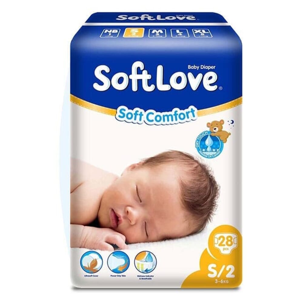 SoftLove Soft Comfort Diapers – S 28 pcs