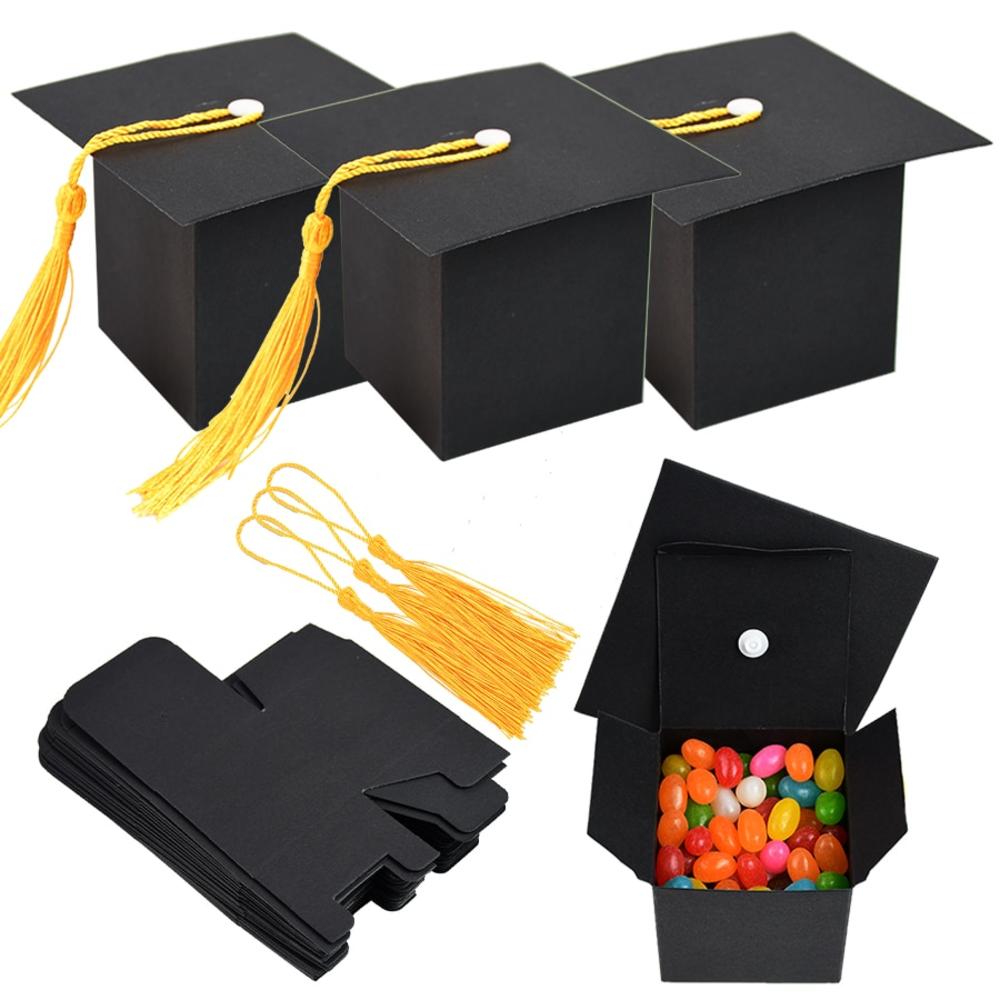 2023 Graduation Decorations Black Graduation Cap Candy Box Graduation Gifts Gift Box Gift Boxes. 