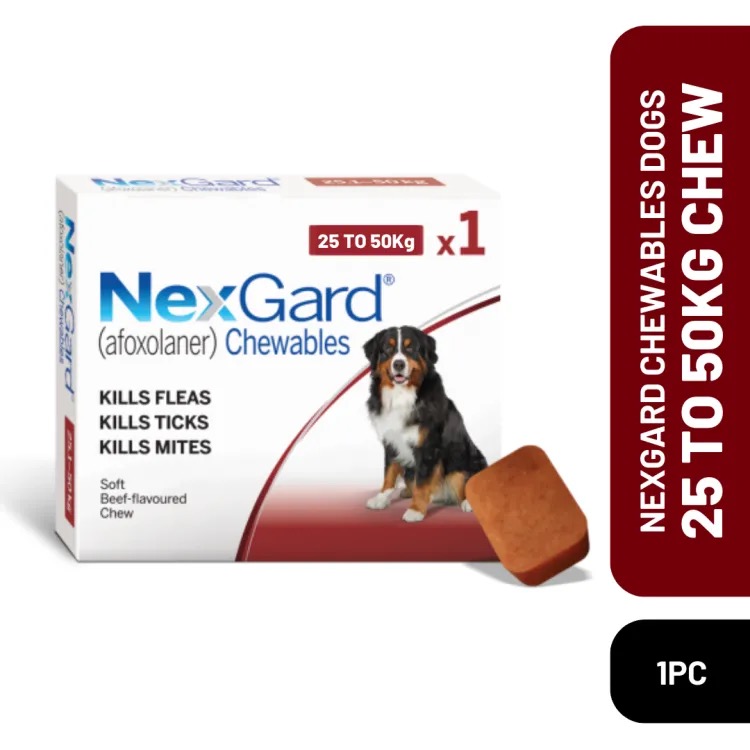 NEXGARD Dog Chews Chewable 136mg (1 Tablet) for Extra Large Dogs