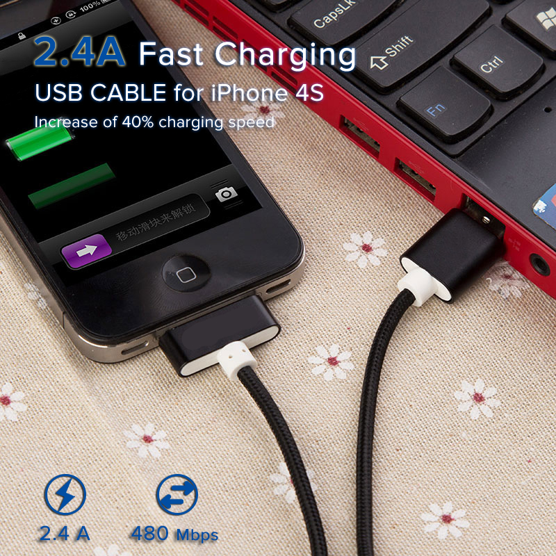 KOKKO Usb Data Charger Cable 1m Cable For Iphone 4 4s And Ipad 2 3. 