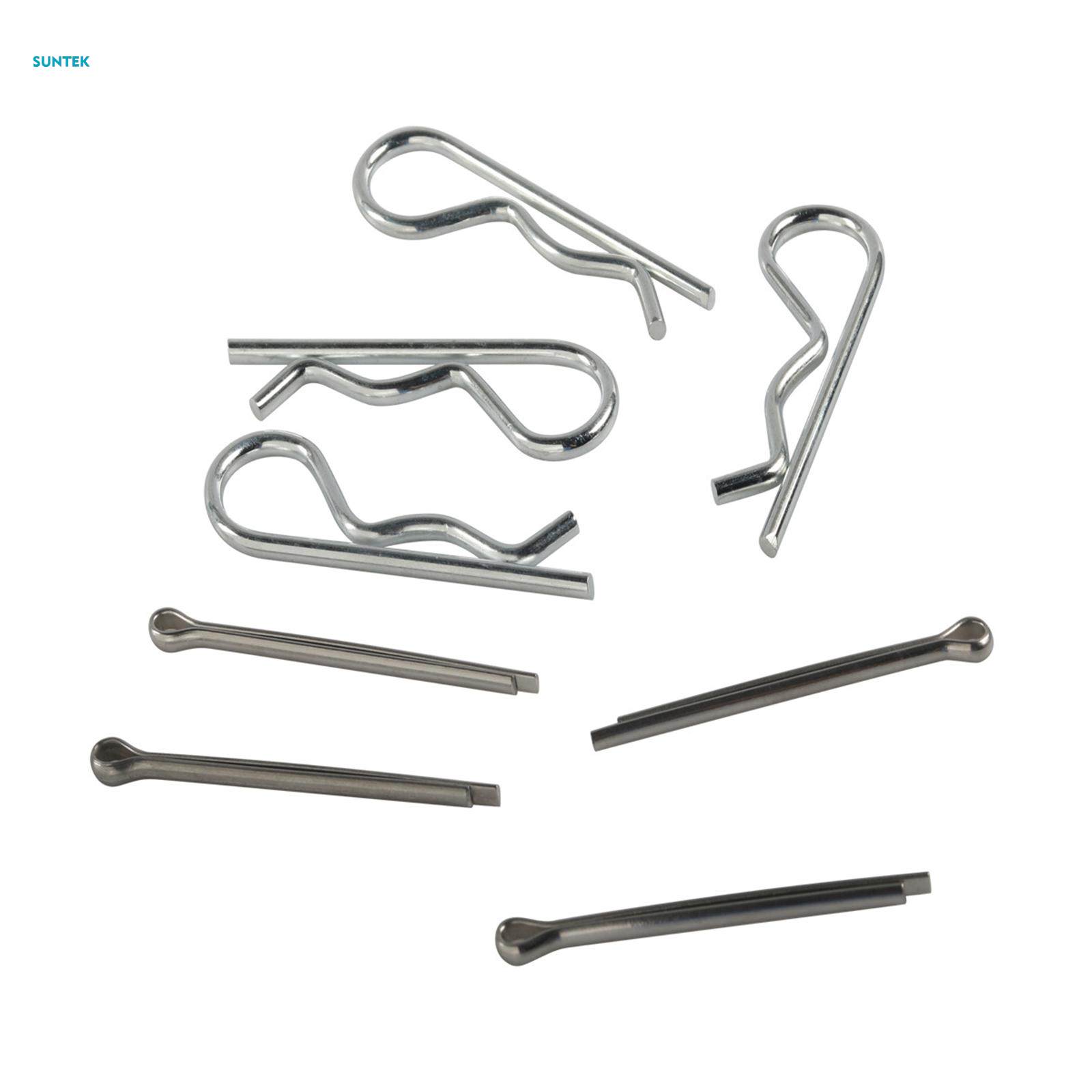 250 Pieces Cotter Pin Spring Fastener R Clips Premium Quality Fixings Hitch Pins Clips Locking Set for Carts Mower Tractors Tow Bar. 