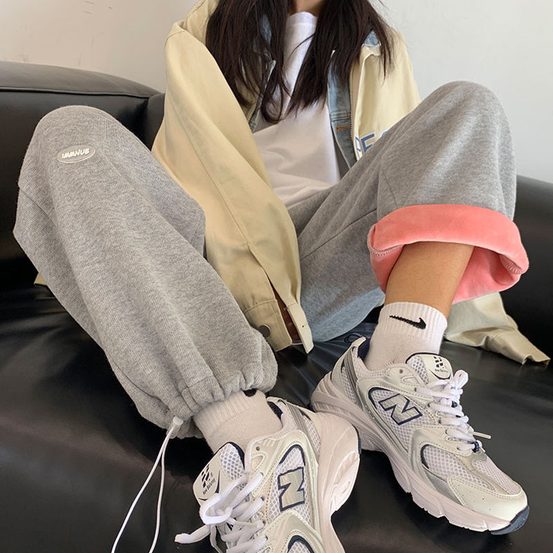 Plus Velvet Thicken Pants Women Bundle Straight Tracksuits Casual Trousers  Fall Winter Couples High Waist Black Pantalones Warm: Buy Online at Best  Prices in SriLanka | Daraz.lk