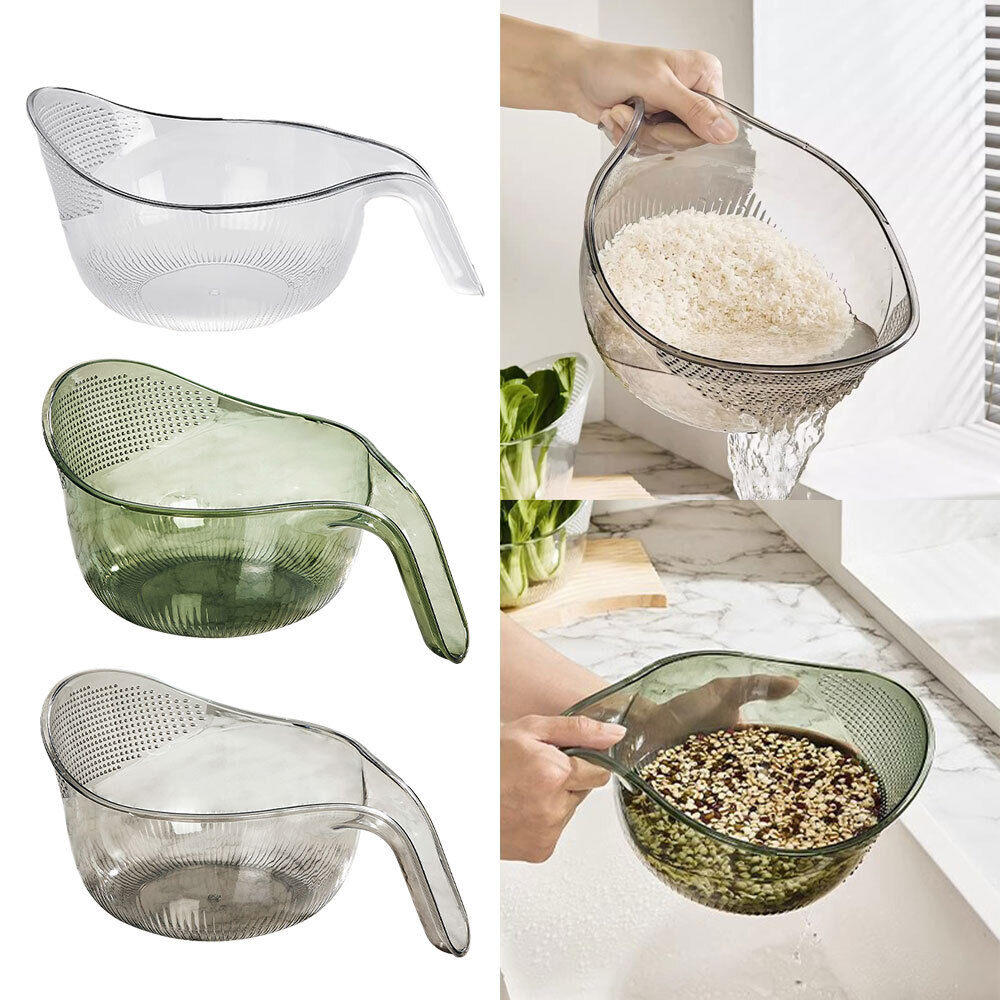 Rice Washing Machine Kitchen Rice Drain Basket Household Drain Basket Shopping Basket With Handle Japanese Rice Washing Sieve