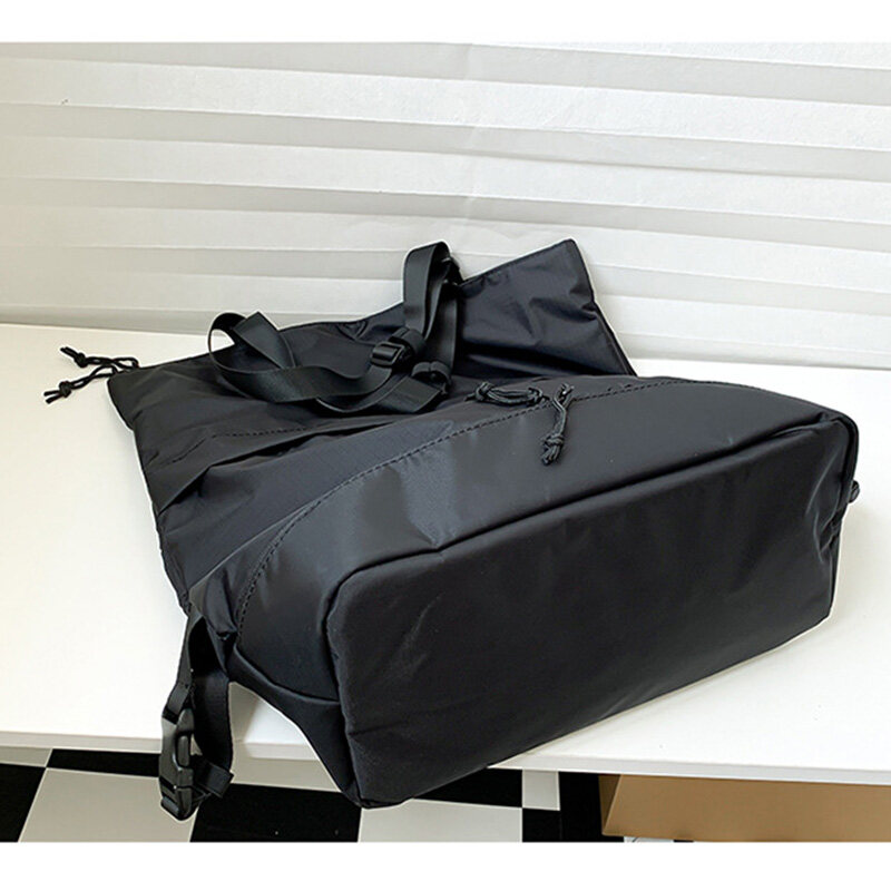 【ZIME】Leacat Backpack Men Women Commuter Handbag Solid Color Shoulder bag Tote Bag Large Capacity Anti splash Nylon Backpack. 