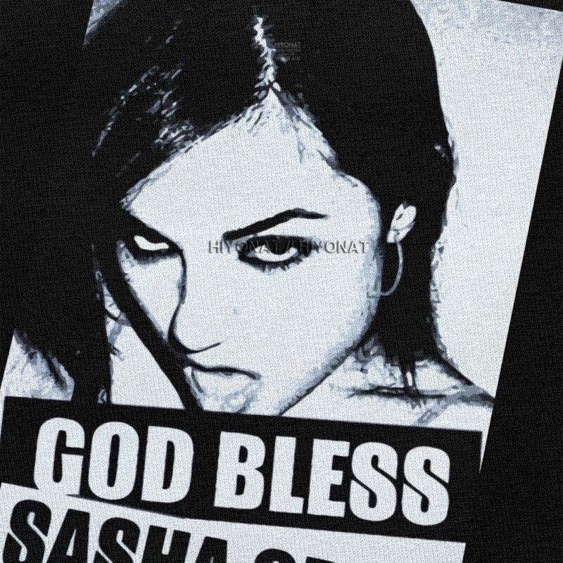 Vintage God Bless Sasha Grey T Shirt Men Pre-shrunk Cotton Tshirt Awesome Tees Short Sleeves Streetwear T-shirt Slim Fit Apparel. 