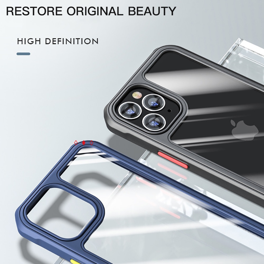 【ThinkWay】Armor Bumper Phone Case For iPhone 12 11 Pro Xs MAX XR X 7 8 Plus SE 2 Shockproof Transparent Silicone Airbag Back Cover Fundas. 