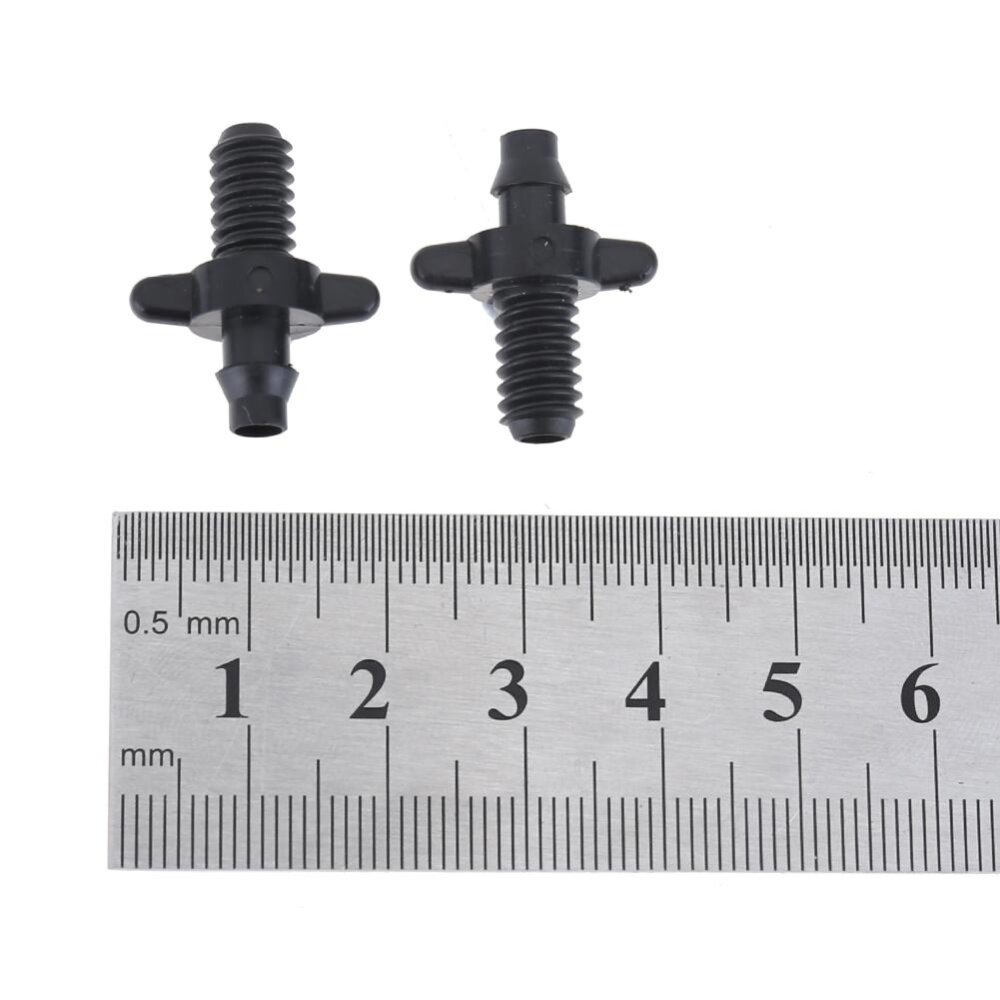 【ZOSR】6mm Male Thread Single Barbed 4/7mm PVC Hose Connector Home Garden. 