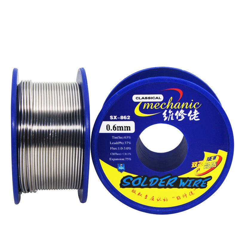 MECHANIC SX-862 Rosin Core Solder Wire 60g 0.3/0.4/0.5/0.6/0.8/1.0/1.2mm Low Melting Point Welding Tin Wire BGA Soldering Tools. 
