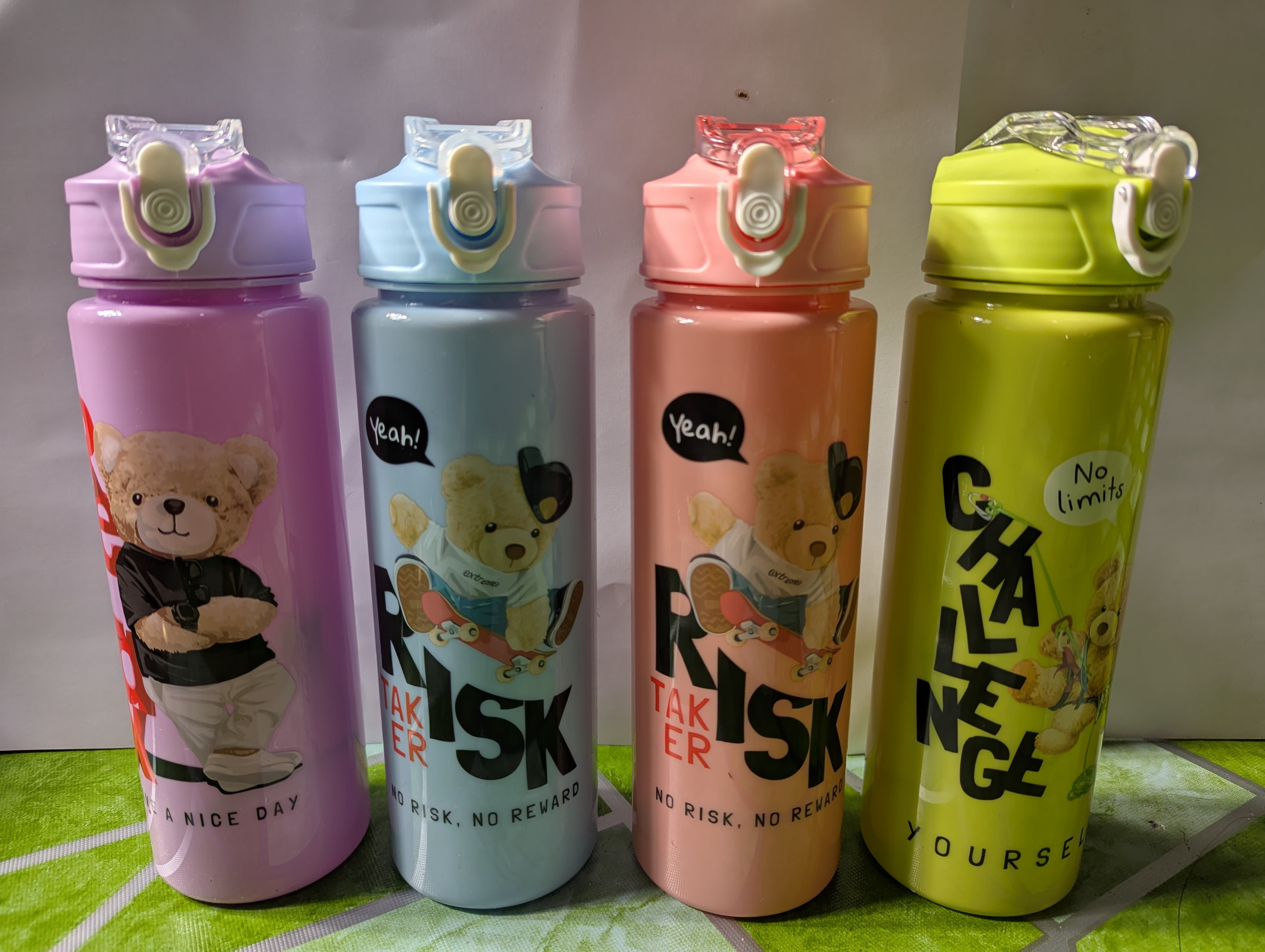 Sports Water Bottle With Straw, 750 ml, With Filter Time Marking And Leakproof Pack of 1 pcs. 