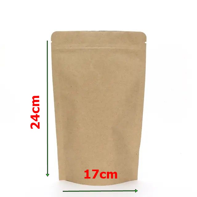 50pcs Kraft Paper Without window Ziplock Bags Standup Pouch Inner