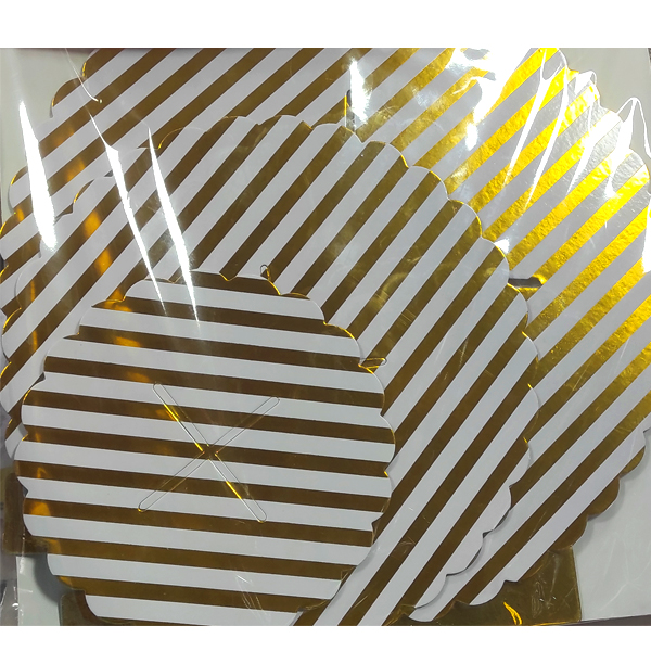 3 Tier Cardboard Cup Cake Stand Gold Daraz.lk