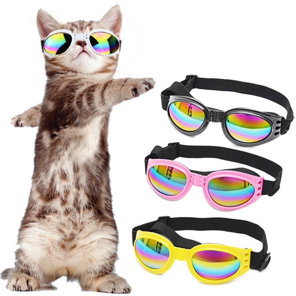 SHUSHAB Puppy Pet Eyewear Foldable Windproof UV Protection Pet Supplies Dog Protection Goggles Sunglasses. 