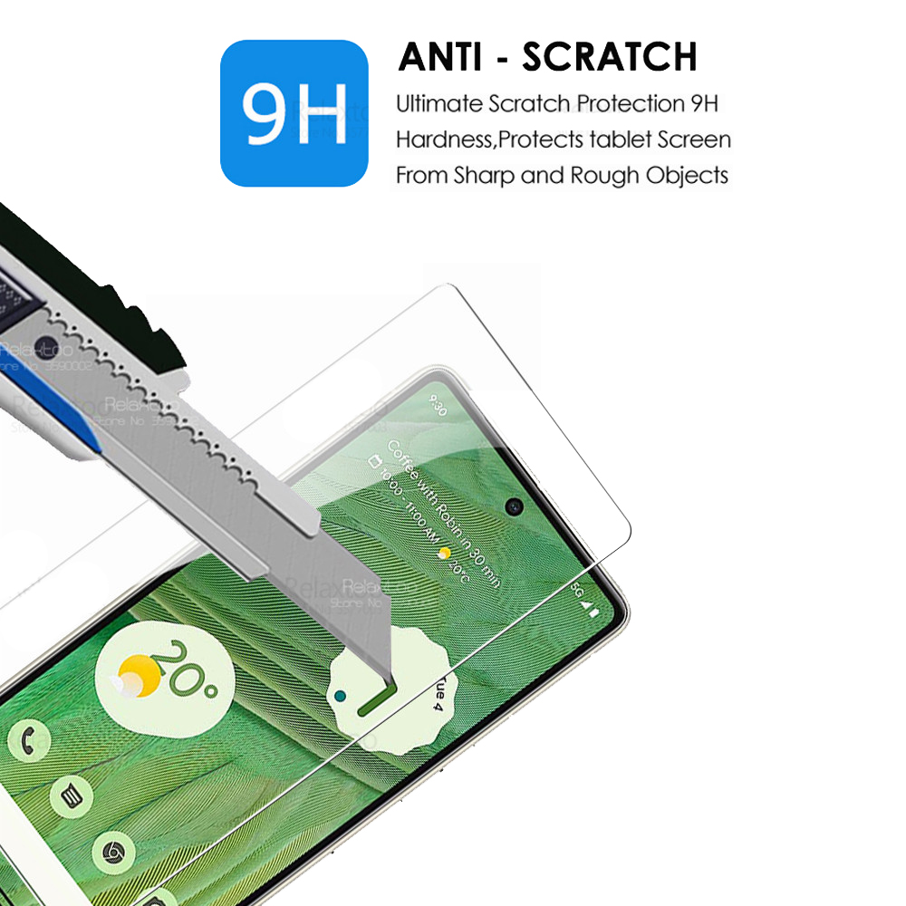 Relaxtoo For Google Pixel 7 5G 3Pcs HD Front Screen Protector Glass Film For Google Pixel7 Full Coverage Tempered Glass. 