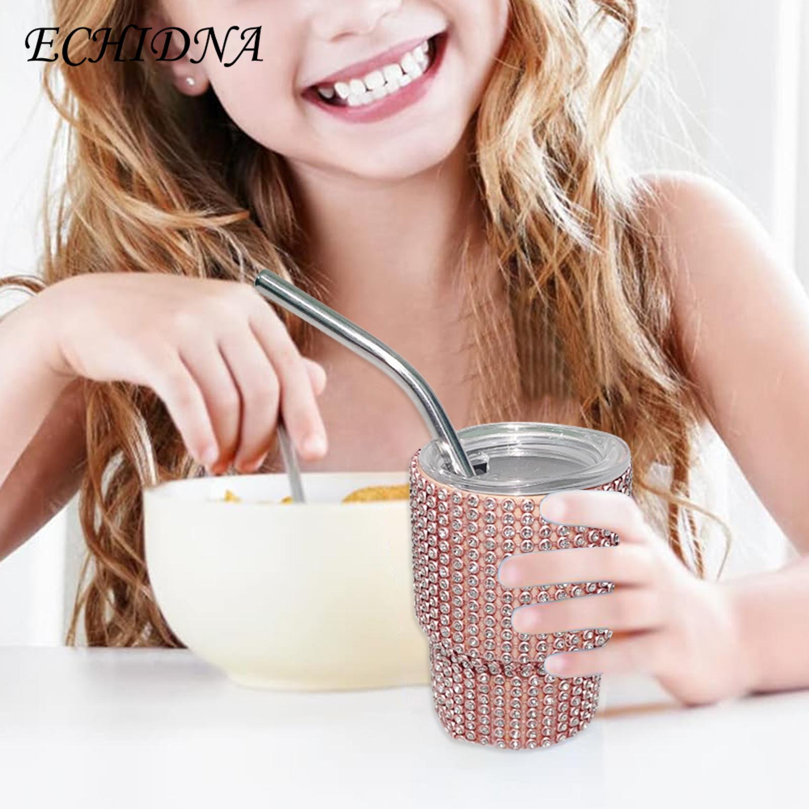 Straw Cup Sparkling Insulated Tumbler with Straw Leakproof Heat-resistant Water Cup Coffee Mug for Southeast Asian Buyers Coffee Cup. 