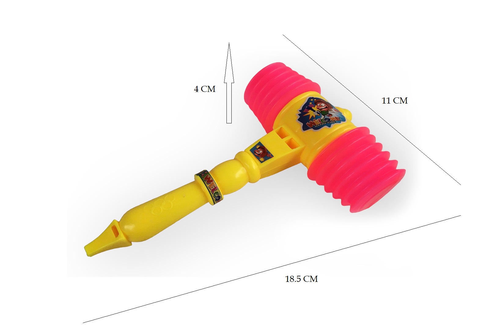 Whistle Sound Hammer Toy For Kids, Play Toy Educational Squeaky Toy Hammer Toddler, Squeaking Hammer Pounding Toy, Clown, Carnival, And Circus Birthday Party Favors, Best Gift For Boys And Girls Ages 2 Plus.. 