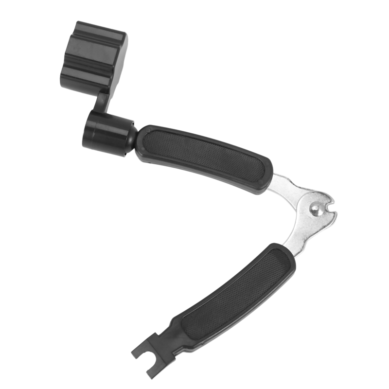 ARELENE 2X Black 3 in 1 Multifunction Guitar String Winder String Cutter Pin Puller. 