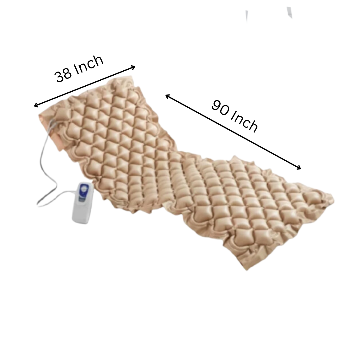 Air Mattress with Pump - Alpha Bed Replacement Alternating Pressure Pad - Inflatable Low Air Loss Mattress Topper For Pressure Ulcer And Sore Relief Treatment - Fits Standard Hospital Bed - For Elderly, Seniors, Bedridden Patients. 