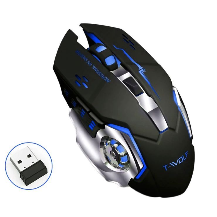 Wireless Mouse With RGB Light Rechargeable Wireless Gaming Mouse TWolf