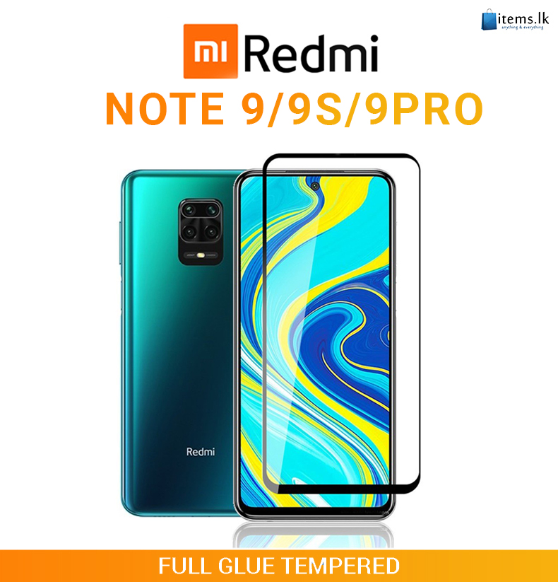 OriginaI 9H Full Glue Edge to Edge Full Screen Anti-Scratch Tempered Glass for Xiaomi Mi Redmi Note 9 9s 9Pro Screen Protection. 