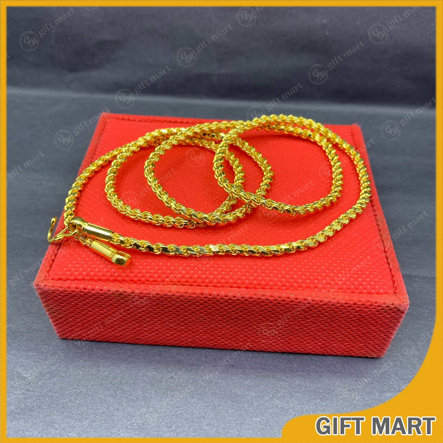 Gold Plated Rope Chain 24inch Guaranteed Stylish Design With Free Box ...