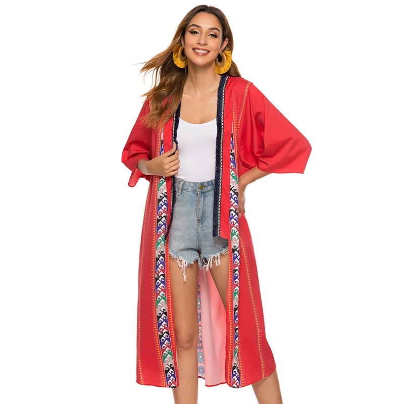 red tassel coat