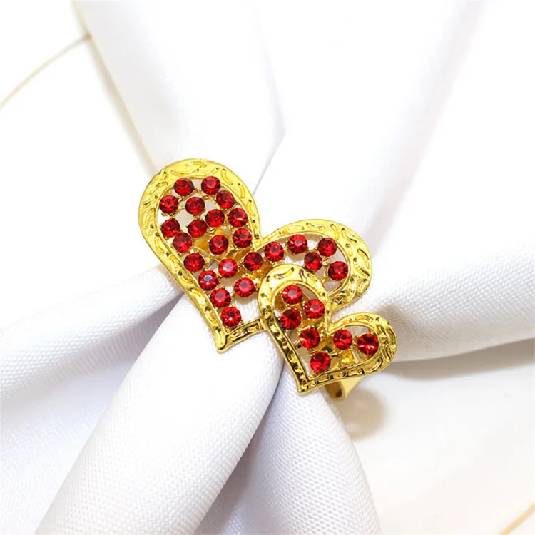 Heart shaped napkin on sale rings