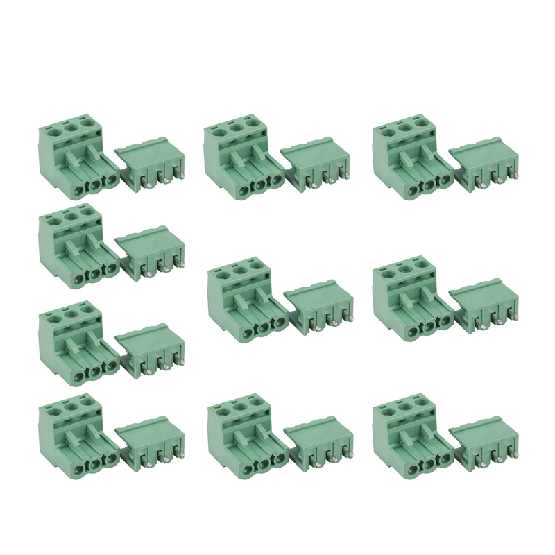 10 Sets 2EDG 4-Position Screw Terminal Block Connectors - 5.08mm Pitch, Right Angle, Plug-in Style (US Stock)