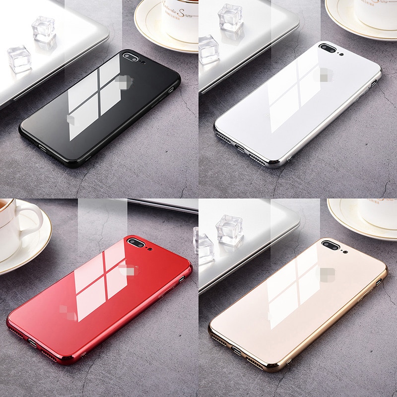 【ThinkWay】Luxury Phone Case Tempered Glass Back Cover For iPhone 11 Pro Max 7 8 6 Plus 6S XS Max XR X Protective Mobile Capa Coque Fundas. 