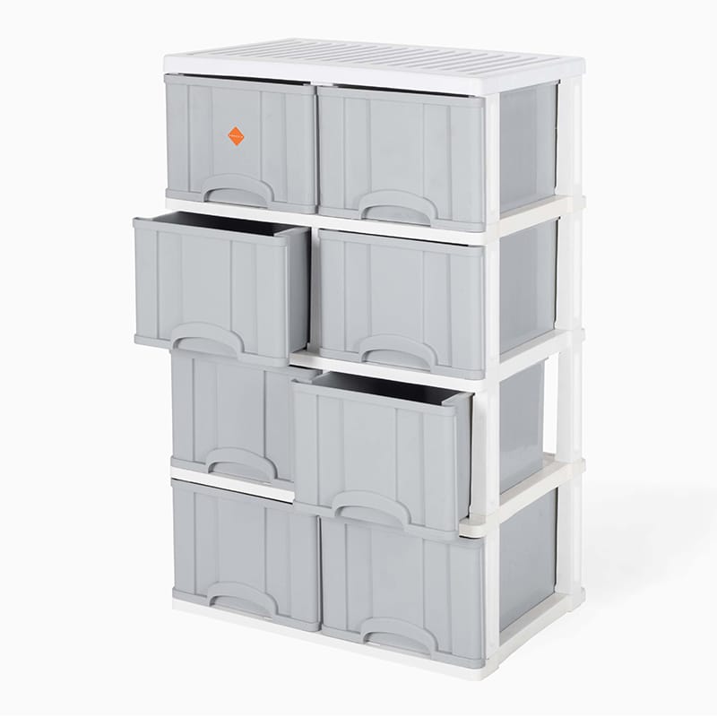 Phoenix 8 in 1 Drawer Classic storage box set Heavy Duty Plastic 2