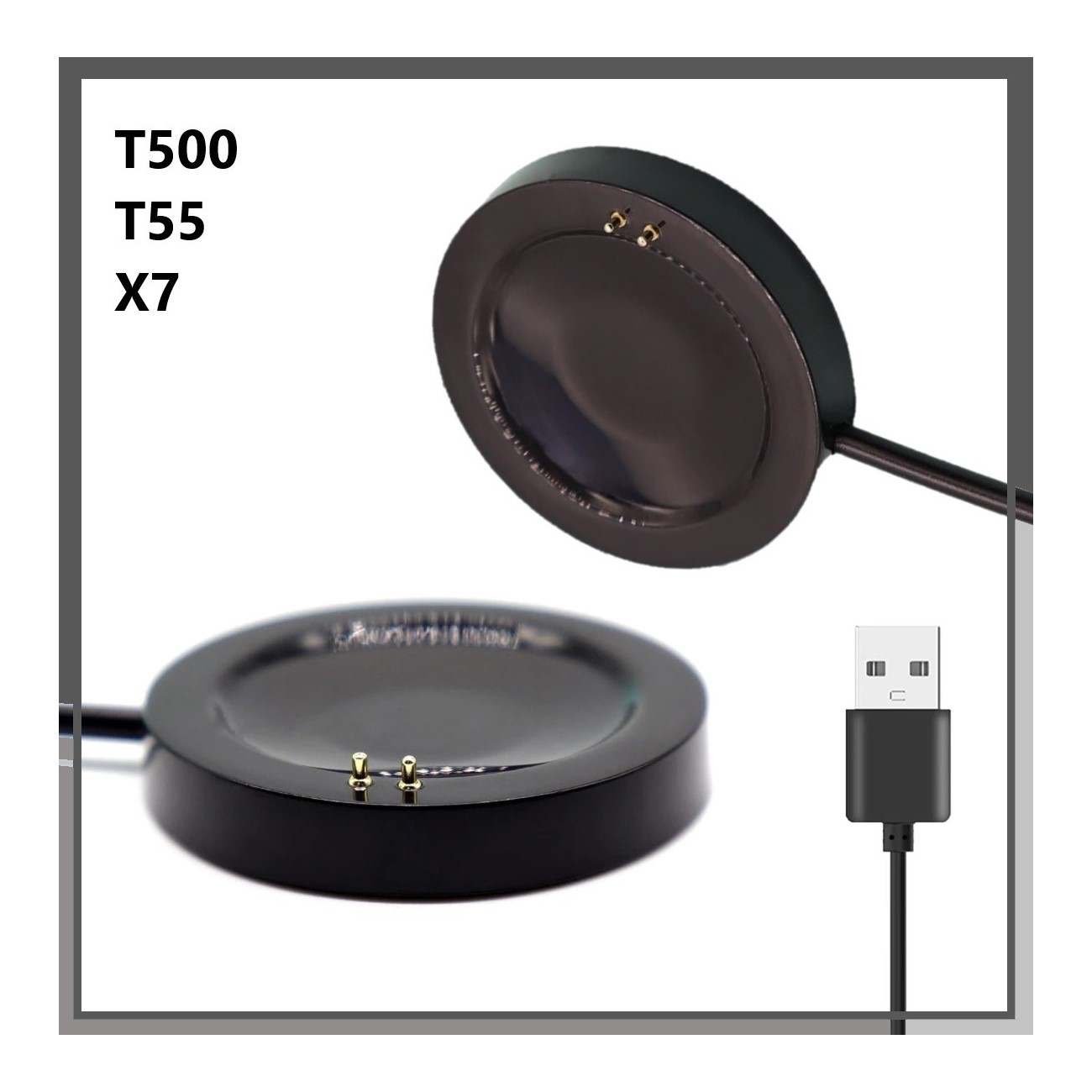 Charging Cable for T55+Pro T500 Pro x7 Smartwatch Charger. 