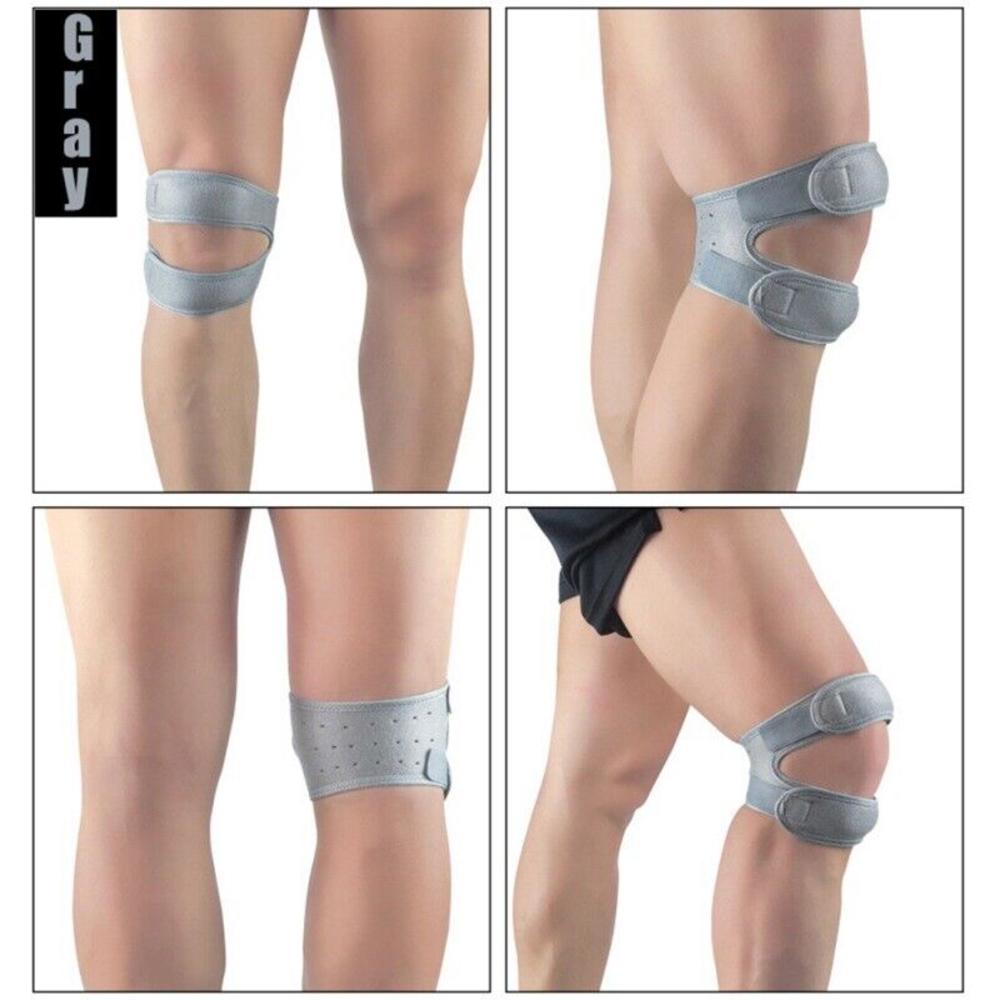 Neoprene Knee brace support Comfortable Elastic Adjustable Patella stabilizer One size f Breathable Wrap strap for Sports Fitness Rehabilitation Running Joint stability. 
