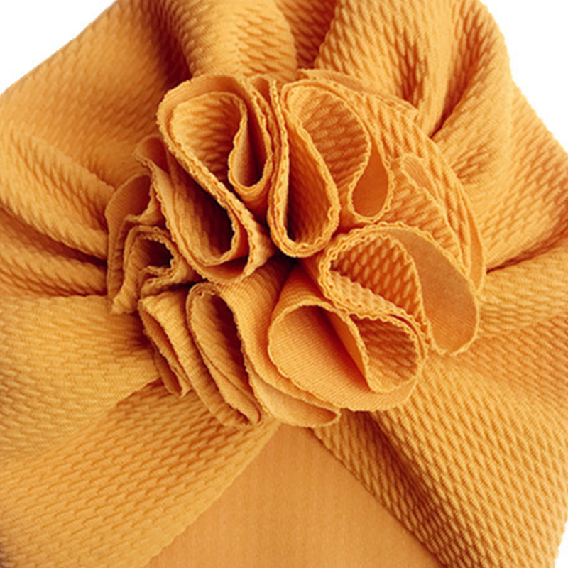 Big Flower Baby Turban Soft Solid Color Kids Newborn Baby Girl Hat Infant Toddler Bonnet Cap Beanie Headwraps Baby Accessories. 