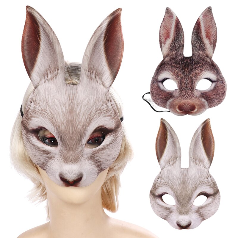 3D Animal Mask Halloween Masquerade Ball Masks Tiger Pig Half Face Mask Party Carnival Fancy Dress Costume Props. 