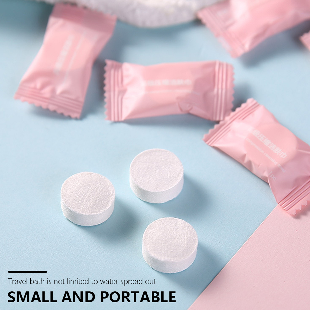 20pcs/50pcs Disposable Compressed Towel Outdoor Travel Water Wet Wipe Towel Expandable Mini Face Care Tablet Capsules Cloth Wipes Paper Tissue Mask. 