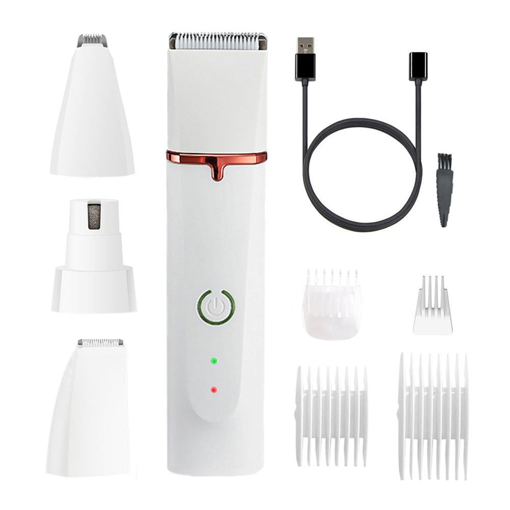 ARELENE Professional Silent Cat Dog Hair Trimmer Paws Nail Grinder Animal Foot Hair Cutter Remover USB Rechargeable Pet Grooming