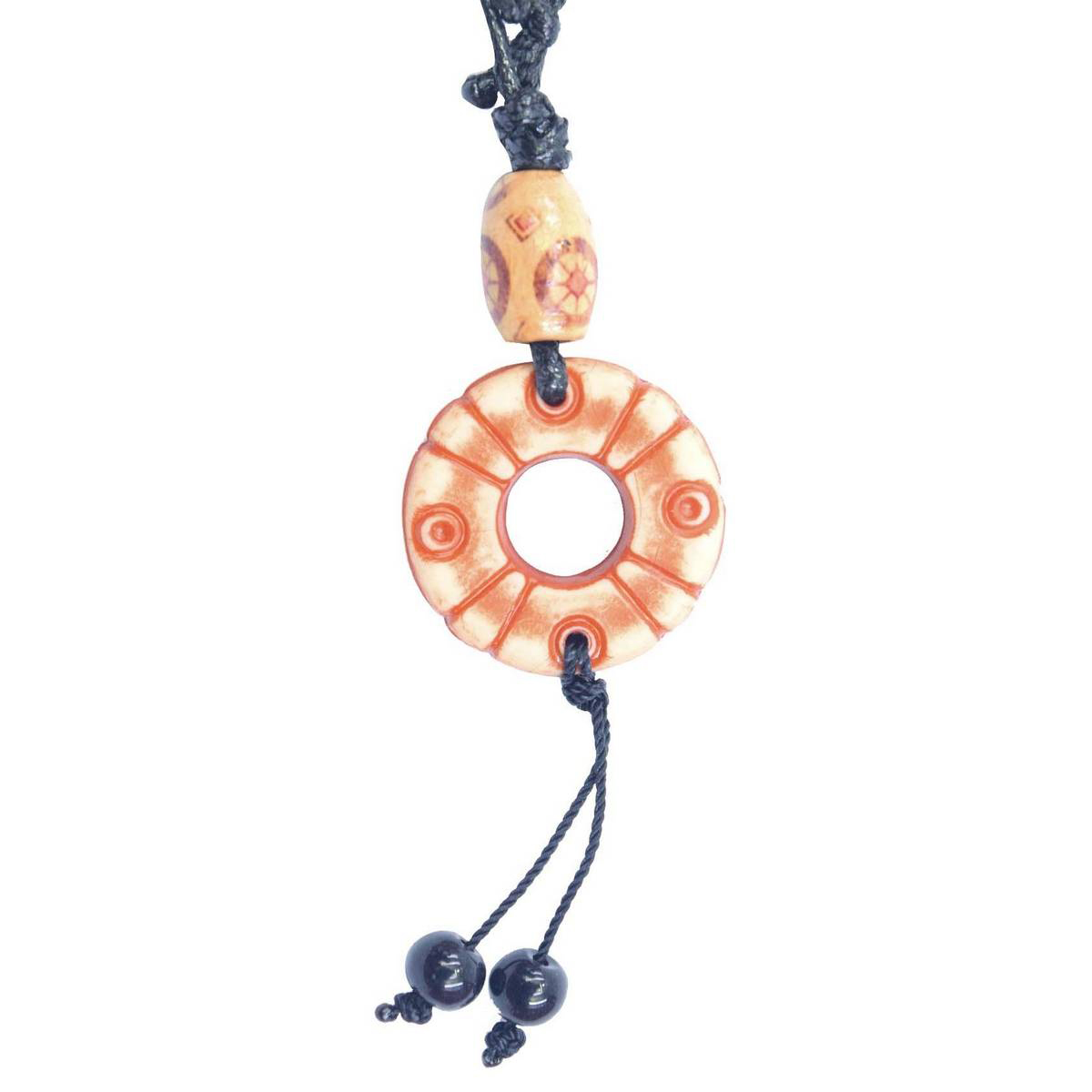 Women's  Cord Silver Necklace - Brown