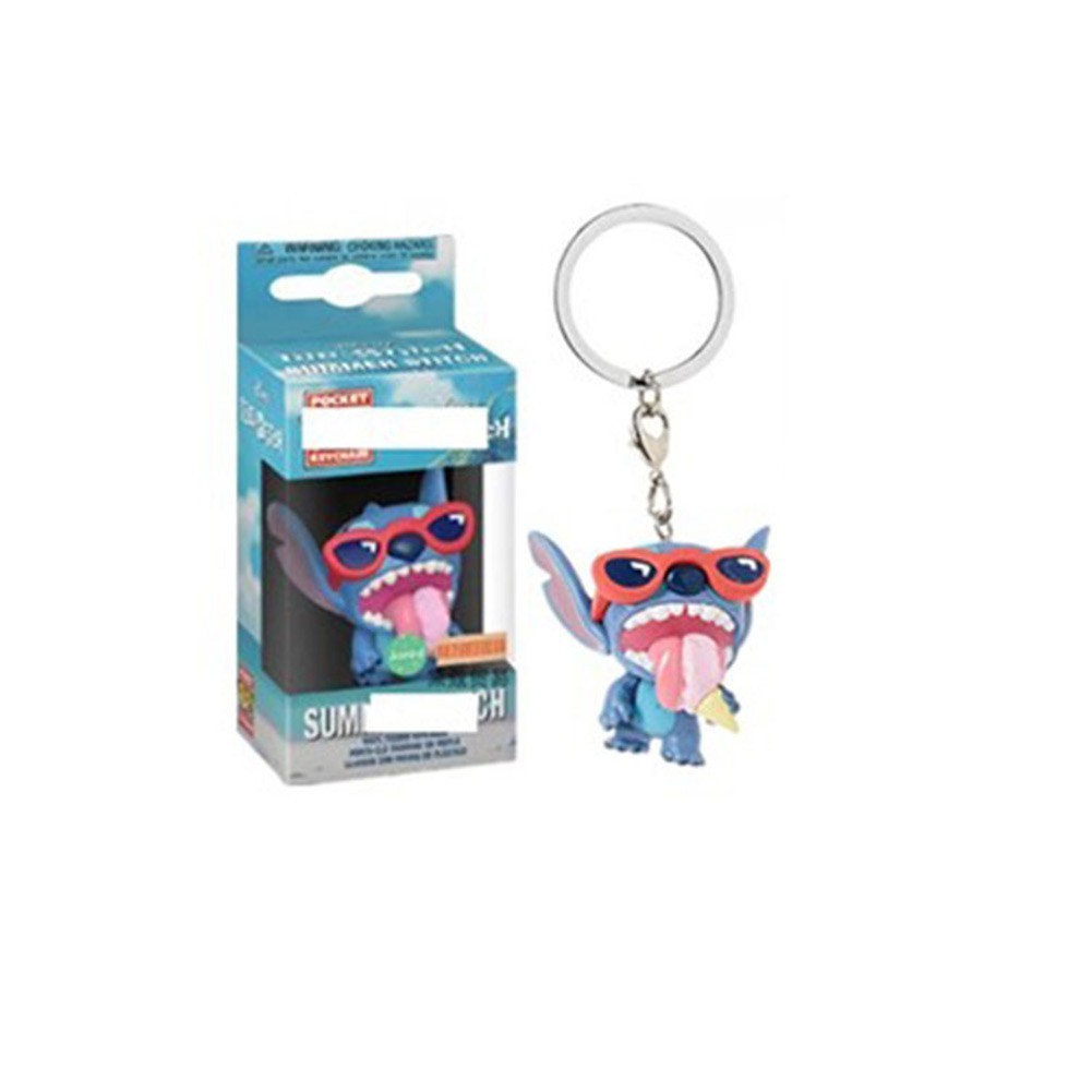 Funko Pop 5cm Lilo Stitch Keychain Cute Disneys Action Figure Keyring Toys Bag Decor Dolls Pendant Boy Girl Gift. 