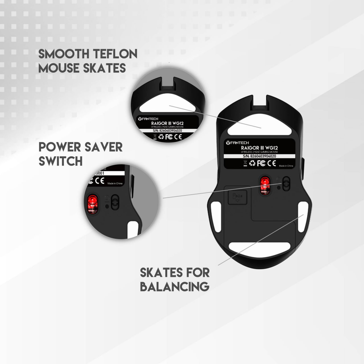 FANTECH RAIGOR III WG12 Wireless Mouse. 
