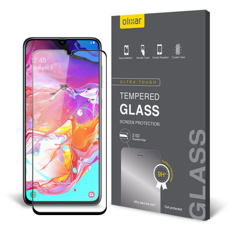 Samsung Galaxy M30 Full Glue Tempered Glass for Screen Protector Glass - Black Border