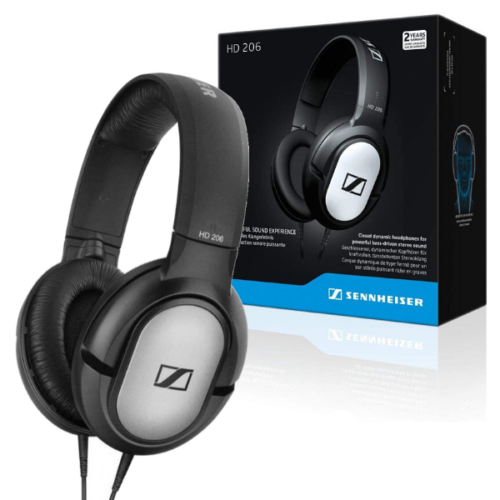 SENNHEISER HD 206 Closed-Back Over Ear Headphones. 
