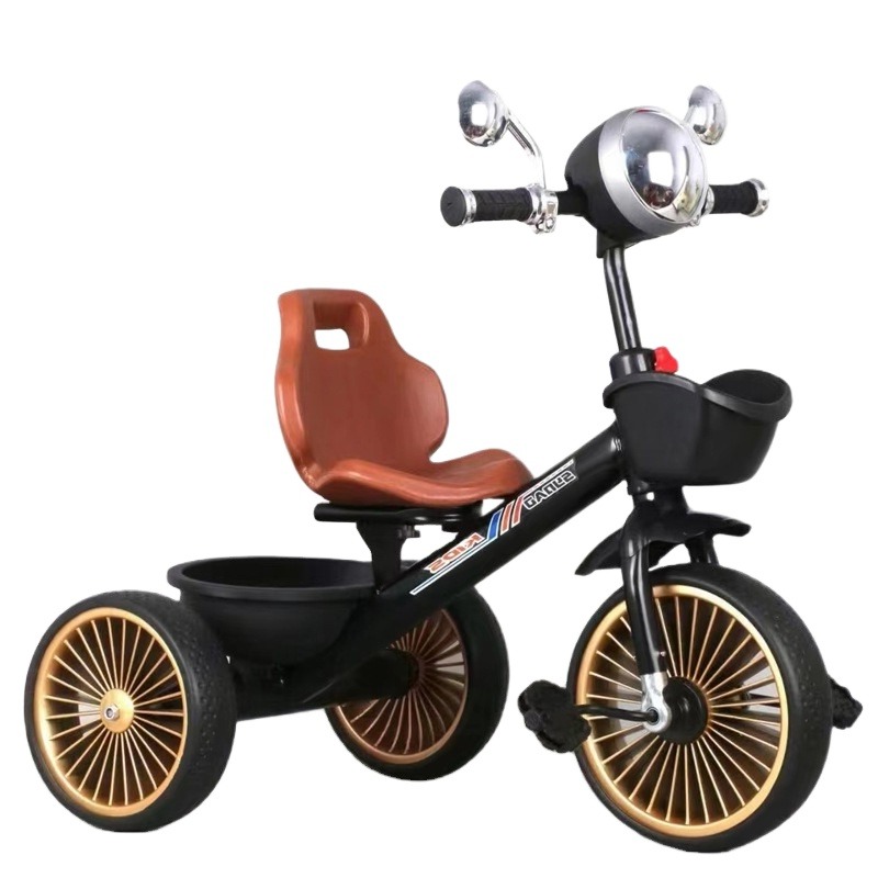 LazyChild 2024 New Creative Children's Pedal Tricycle Bicycle Push Stroller Baby Three-Wheeled Children's Bicycle with Music and Lights Model TS1988 White. 