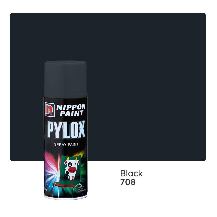 Nippon Pylox Black Gloss Spray Paint Daraz.lk