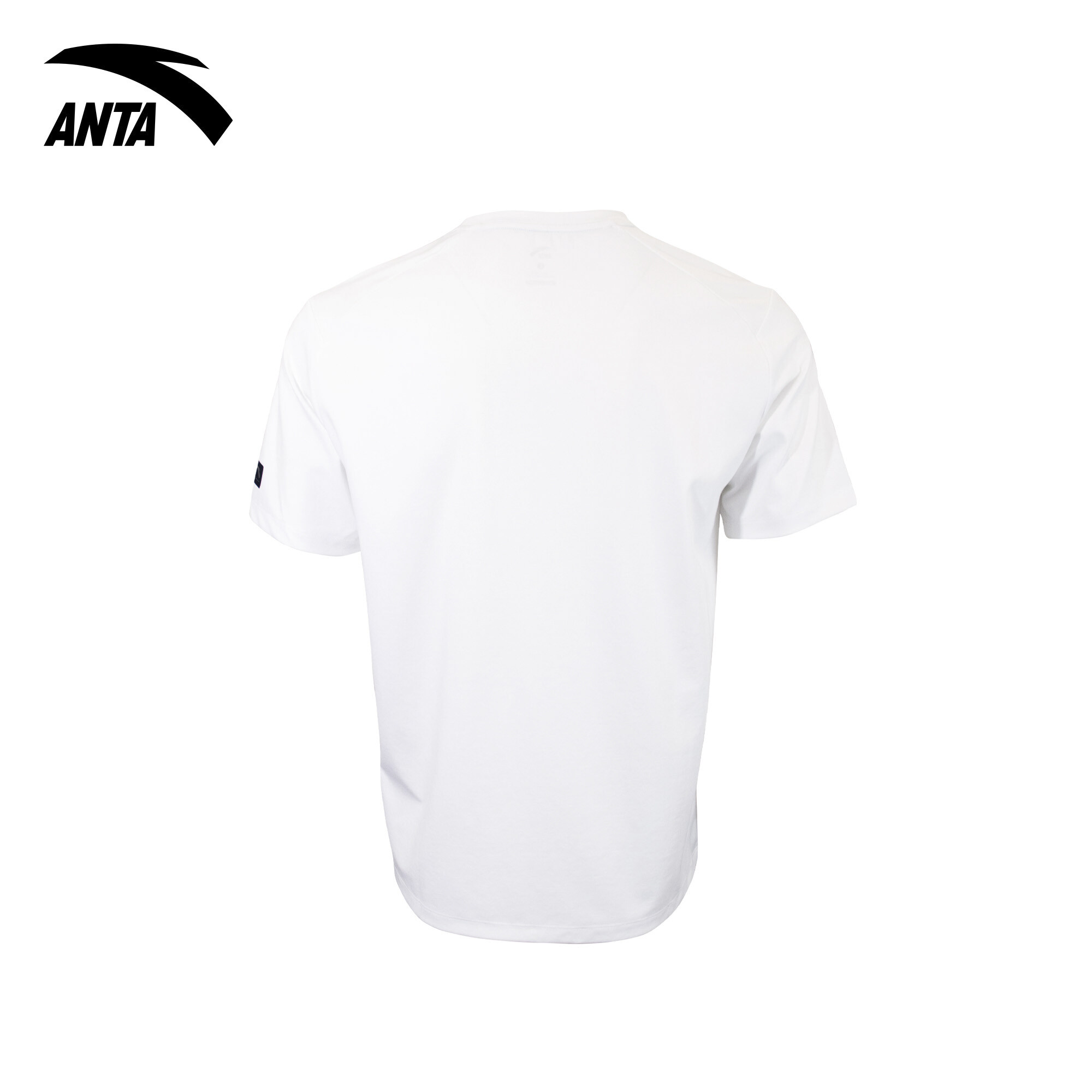 ANTA Men A-CHILL TOUCH/ECOCOZY Training Short Sleeve Tee-White. 