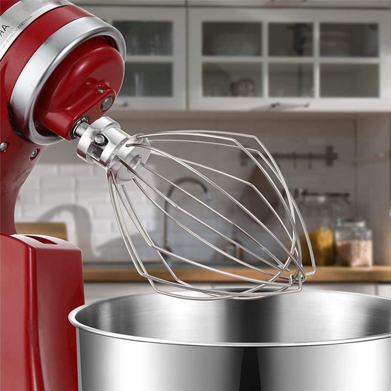 Wire Whip for Kitchenaid Stand Mixer 5QT Lift and 6QT, Whisk Attachment, Stainless Steel Egg Cream Stirrer Accessories. 