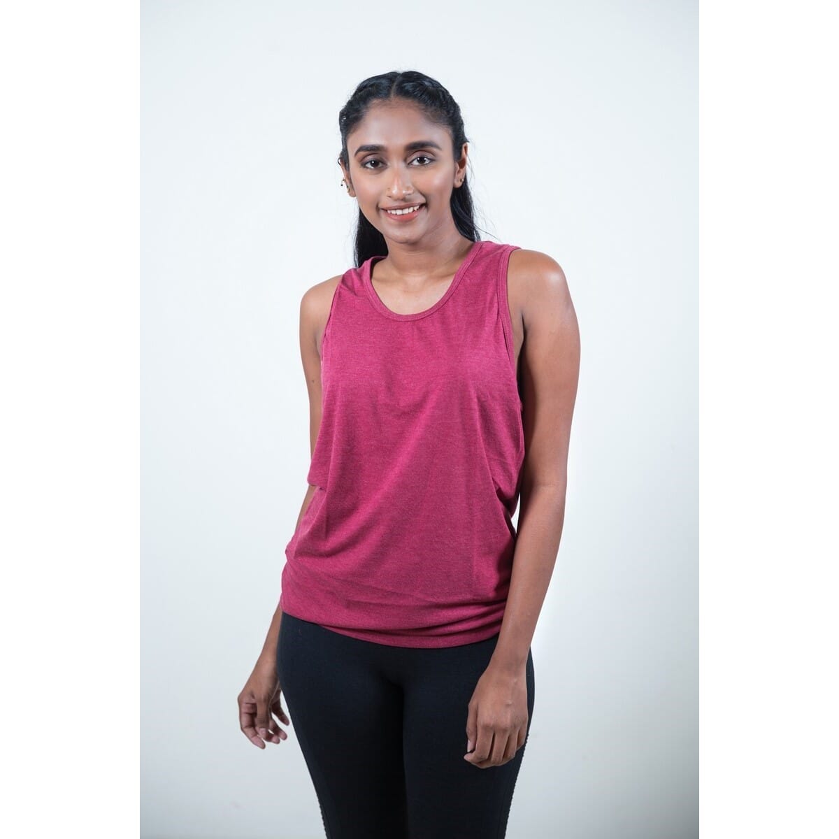 Maroon Racer Back Tank Top 