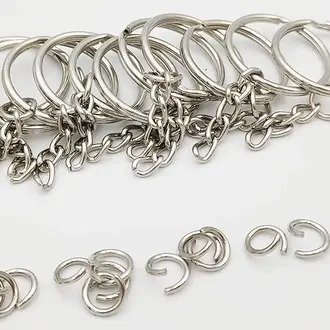 Silver Plated Metal Keychain Ring Split Ring Key Holder Rings Key Ring
